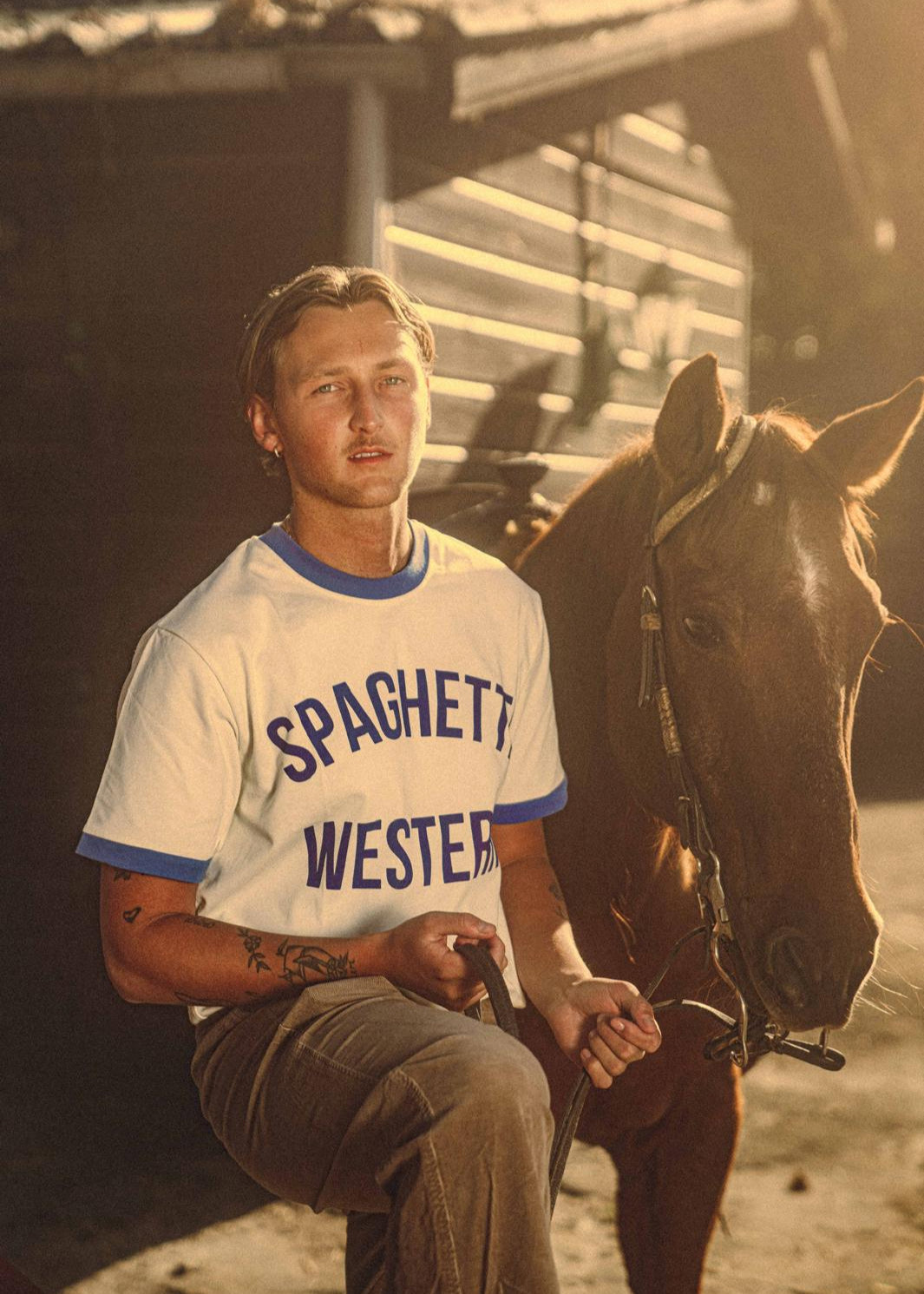 Spaghetti western ringer tee