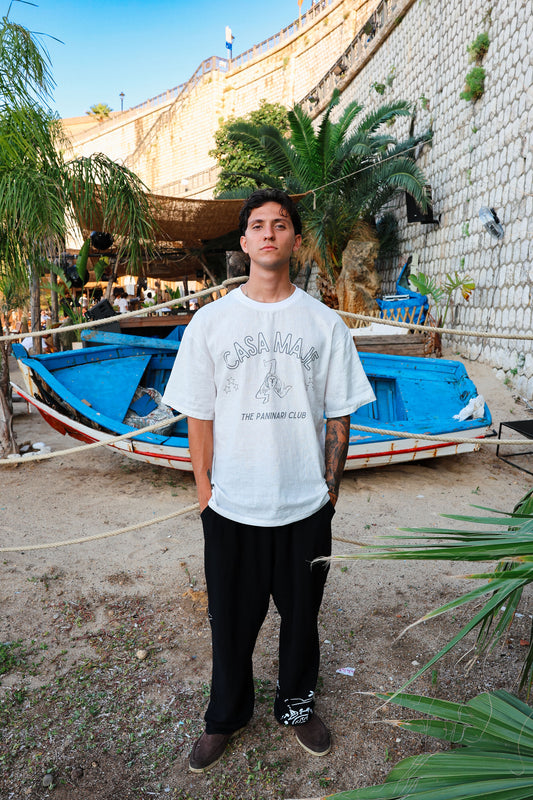 Casa Maje linen tee white